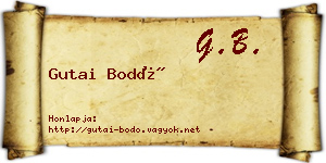 Gutai Bodó névjegykártya